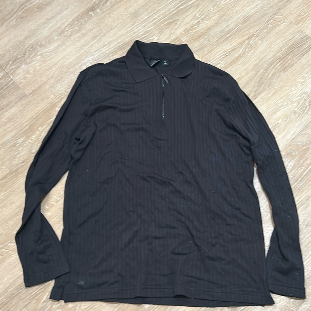 Boss black polo with zipper